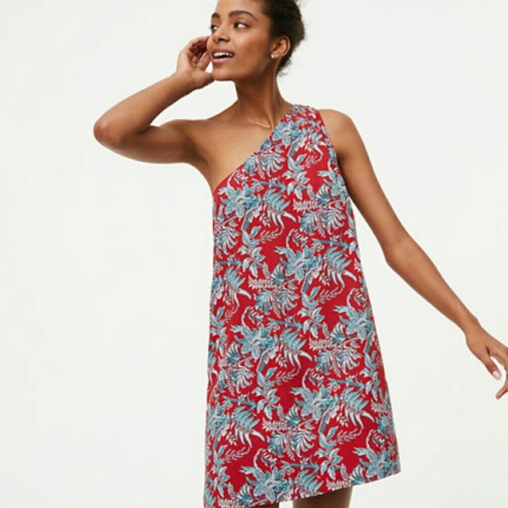 Loft One Shoulder Dress Size Small